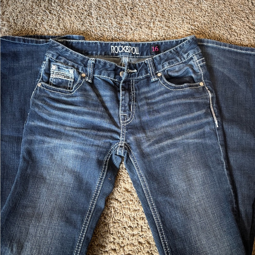 Rock & Roll Cowgirl Blue Boot Cut Jeans